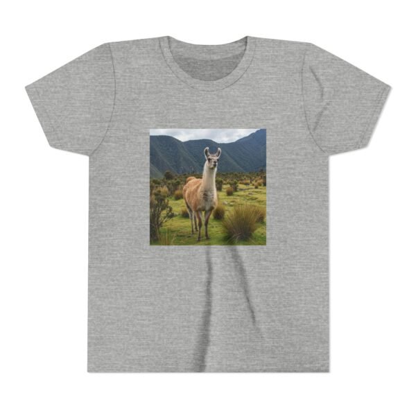 Youth Short Sleeve Tee with ZooMates! design and Lovable Llama - Image 25
