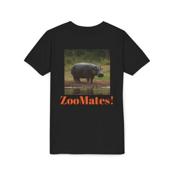 Youth Short Sleeve Tee with ZooMates! design and Happy Hippopotamus - Image 20