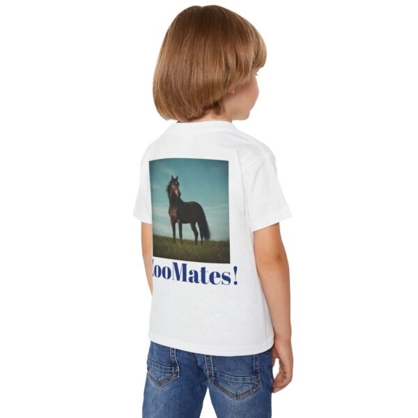 Toddler Cotton T-Shirt - ZooMates! Design with High-Spirited Horse - Image 4