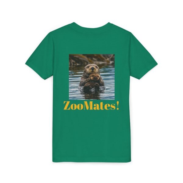 Youth Short Sleeve Tee with ZooMates! design and Sweet Sea Otter with Its Baby - Image 16
