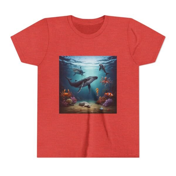 Youth Short Sleeve Tee with ZooMates! Open Ocean Animals Design - Image 25
