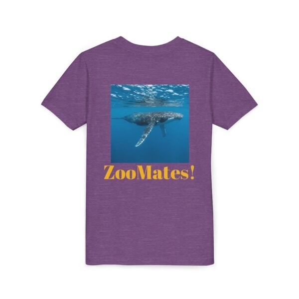 Youth Short Sleeve Tee with ZooMates! design and Huge Humpback Whale - Image 16