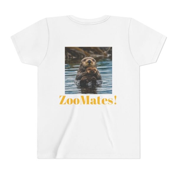 Youth Short Sleeve Tee with ZooMates! design and Sweet Sea Otter with Its Baby - Image 10
