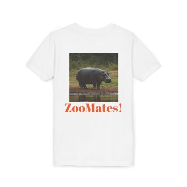 Youth Short Sleeve Tee with ZooMates! design and Happy Hippopotamus - Image 12