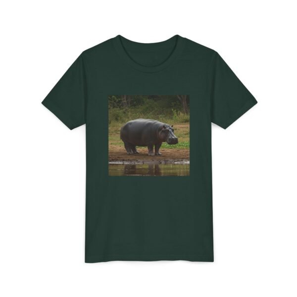 Youth Short Sleeve Tee with ZooMates! design and Happy Hippopotamus - Image 15