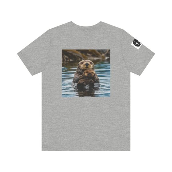Adult Soft Unisex Tee With Sweet Sea Otter Theme - 'ZooMates!' Shirt - Image 9