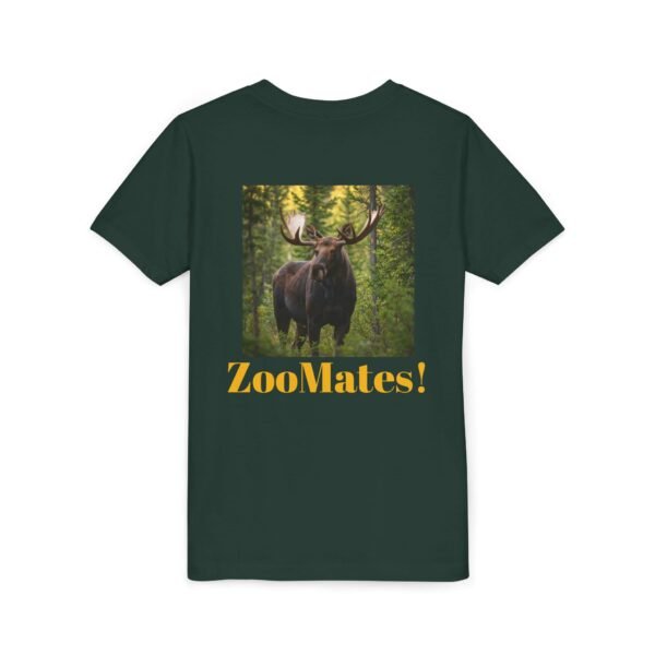 Youth Short Sleeve Tee with ZooMates! design and Massive Moose in Woods - Image 4