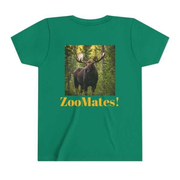Youth Short Sleeve Tee with ZooMates! design and Massive Moose in Woods - Image 18