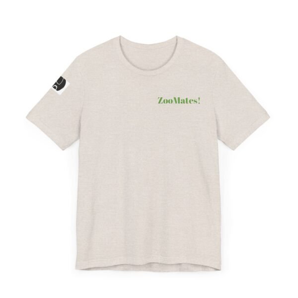 Adult Soft Unisex Tee With Happy Hippopotomus Theme - 'ZooMates!' Shirt - Image 3
