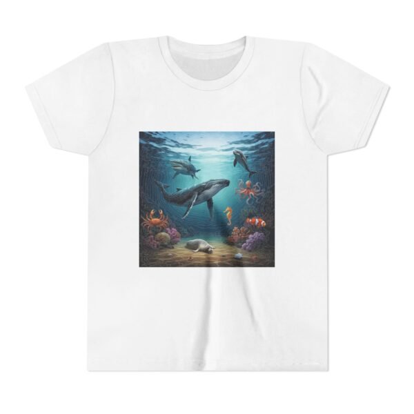 Youth Short Sleeve Tee with ZooMates! Open Ocean Animals Design - Image 5