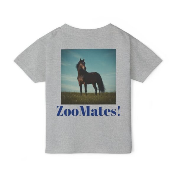 Toddler Cotton T-Shirt - ZooMates! Design with High-Spirited Horse - Image 6