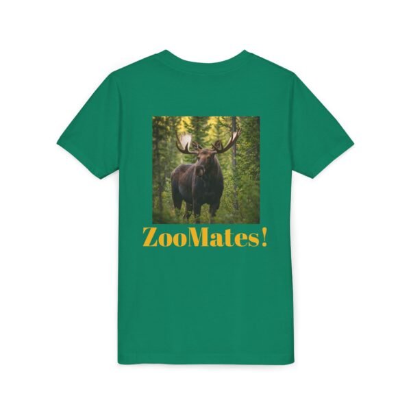 Youth Short Sleeve Tee with ZooMates! design and Massive Moose in Woods - Image 20