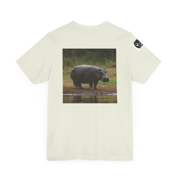 Adult Soft Unisex Tee With Happy Hippopotomus Theme - 'ZooMates!' Shirt - Image 32
