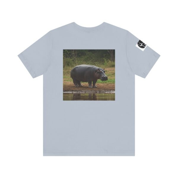 Adult Soft Unisex Tee With Happy Hippopotomus Theme - 'ZooMates!' Shirt - Image 34