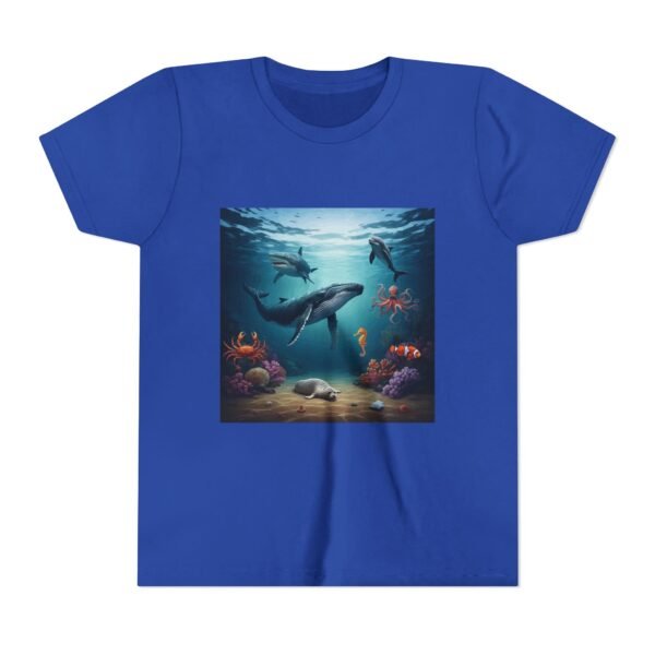 Youth Short Sleeve Tee with ZooMates! Open Ocean Animals Design - Image 13