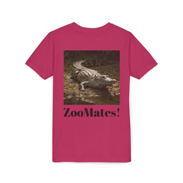 Youth Short Sleeve Tee - 'ZooMates!' Curious Crocodile Graphic Design Tee - Image 32