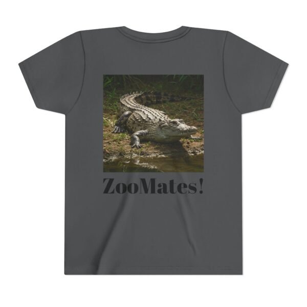 Youth Short Sleeve Tee - 'ZooMates!' Curious Crocodile Graphic Design Tee - Image 22