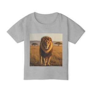 Toddler Cotton T-shirt -ZooMates! Design with Large Lion Design for Little Adventurers