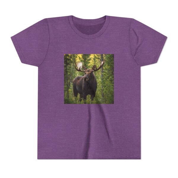 Youth Short Sleeve Tee with ZooMates! design and Massive Moose in Woods - Image 5