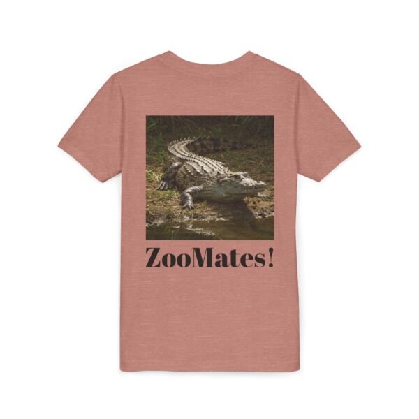 Youth Short Sleeve Tee - 'ZooMates!' Curious Crocodile Graphic Design Tee - Image 12