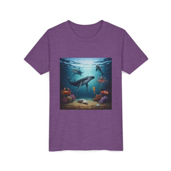 Youth Short Sleeve Tee with ZooMates! Open Ocean Animals Design - Image 19