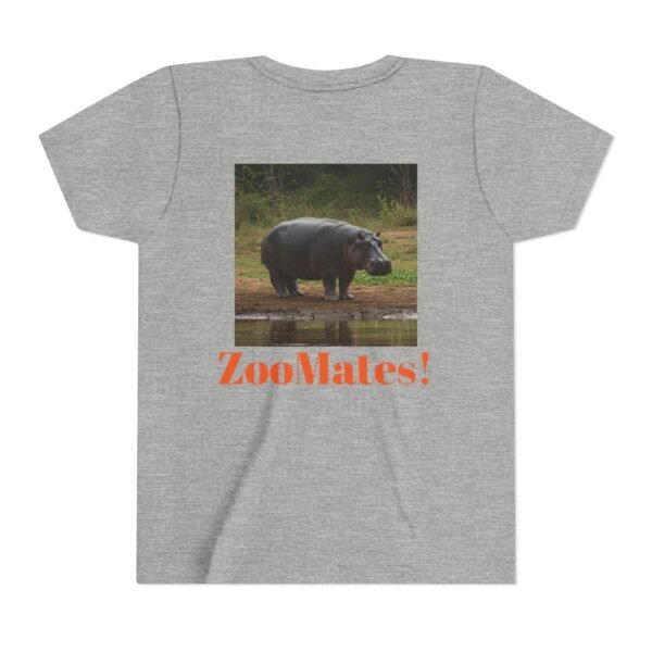 Youth Short Sleeve Tee with ZooMates! design and Happy Hippopotamus - Image 26