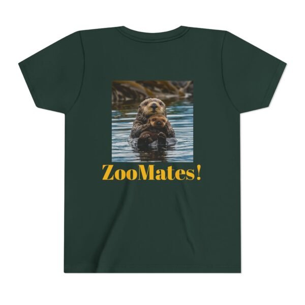 Youth Short Sleeve Tee with ZooMates! design and Sweet Sea Otter with Its Baby - Image 18