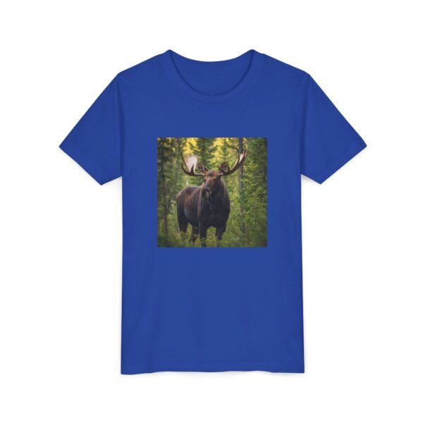 Youth Short Sleeve Tee with ZooMates! design and Massive Moose in Woods - Image 27