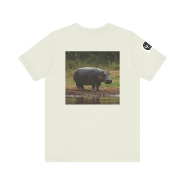 Adult Soft Unisex Tee With Happy Hippopotomus Theme - 'ZooMates!' Shirt - Image 30