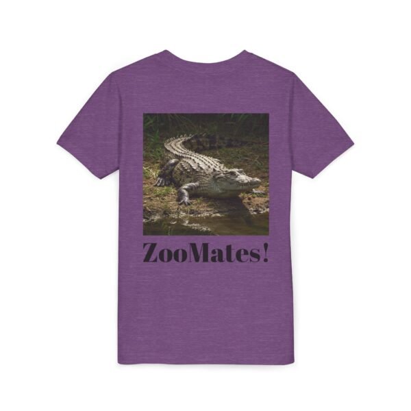 Youth Short Sleeve Tee - 'ZooMates!' Curious Crocodile Graphic Design Tee - Image 28