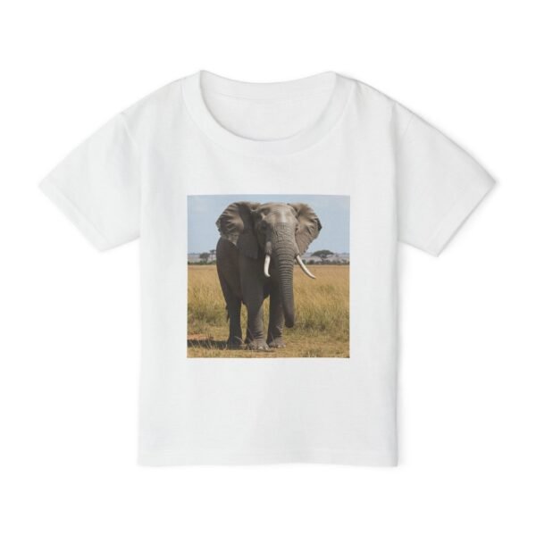 Toddler Cotton Tee Shirt - ZooMates! Design with Enormous Elephant - Image 5