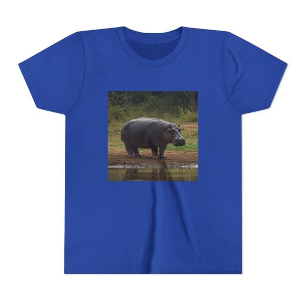 Youth Short Sleeve Tee with ZooMates! design and Happy Hippopotamus - Image 5