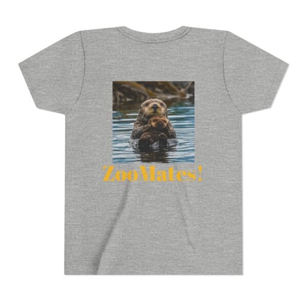 Youth Short Sleeve Tee with ZooMates! design and Sweet Sea Otter with Its Baby - Image 22