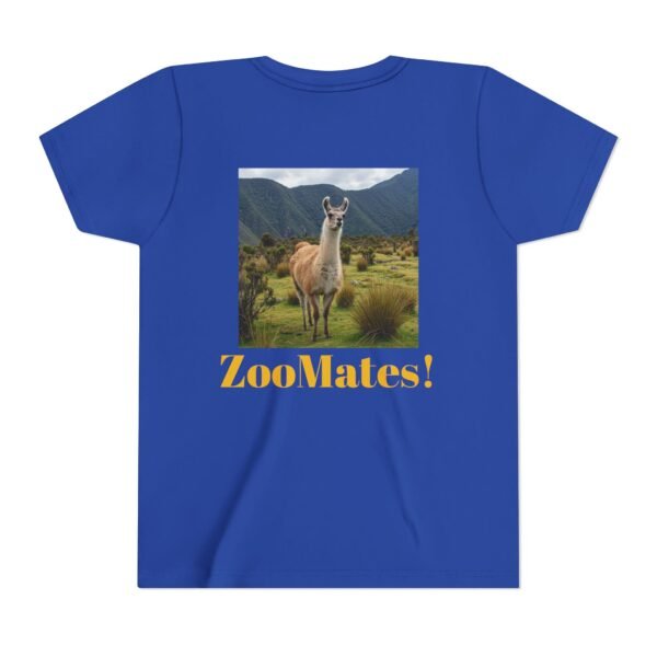 Youth Short Sleeve Tee with ZooMates! design and Lovable Llama - Image 2