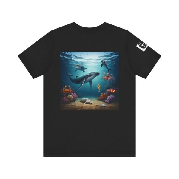 Adult Unisex Jersey Tee - Fun Animal Graphic Shirt for Nature Lovers with Open Ocean Animals.