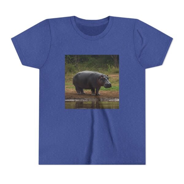 Youth Short Sleeve Tee with ZooMates! design and Happy Hippopotamus - Image 29