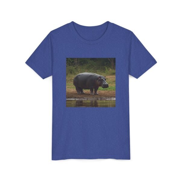 Youth Short Sleeve Tee with ZooMates! design and Happy Hippopotamus - Image 31