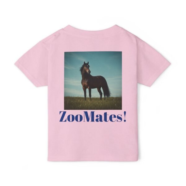 Toddler Cotton T-Shirt - ZooMates! Design with High-Spirited Horse - Image 14