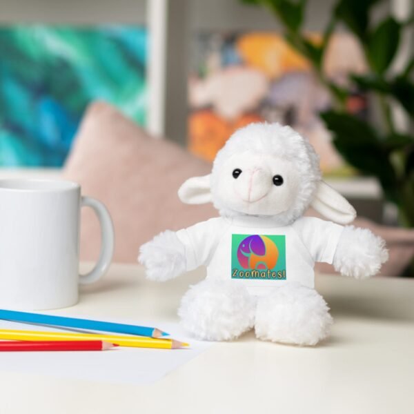 Cute ZooMates! Stuffed Animals with Tee-6 fun animals to choose from-Panda, Lion, Bunny, Bear, Jaguar, and Sheep. - Image 18