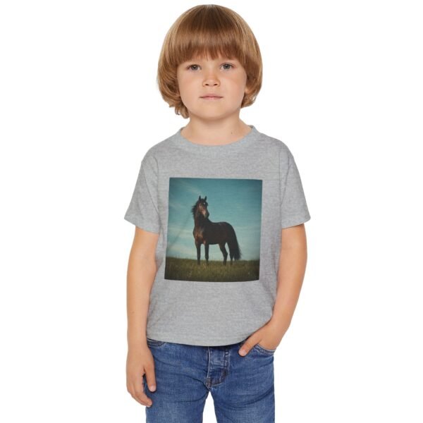 Toddler Cotton T-Shirt - ZooMates! Design with High-Spirited Horse - Image 7