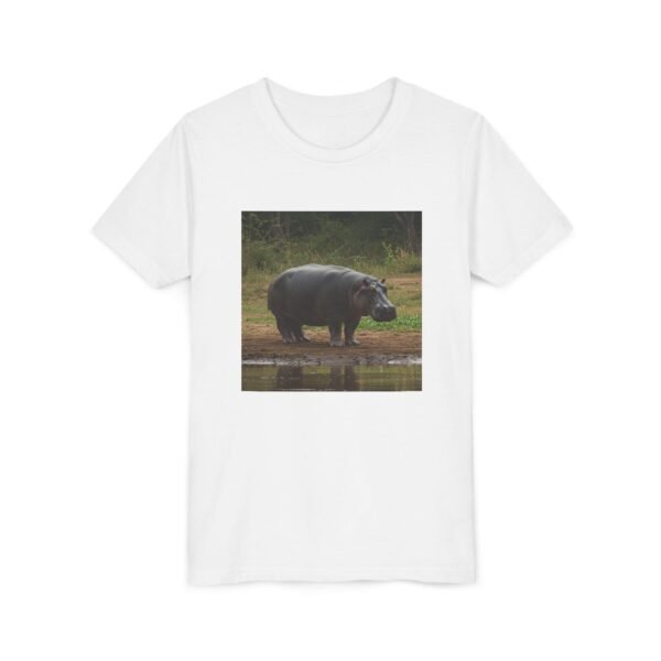 Youth Short Sleeve Tee with ZooMates! design and Happy Hippopotamus - Image 11
