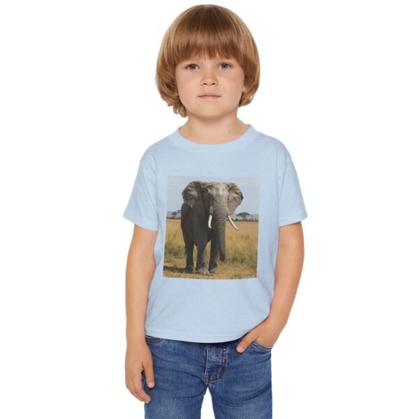 Toddler Cotton Tee Shirt - ZooMates! Design with Enormous Elephant - Image 3