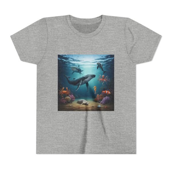 Youth Short Sleeve Tee with ZooMates! Open Ocean Animals Design - Image 9