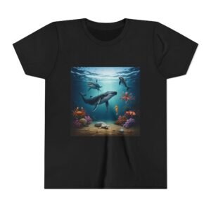 Youth Short Sleeve Tee with ZooMates! Open Ocean Animals Design