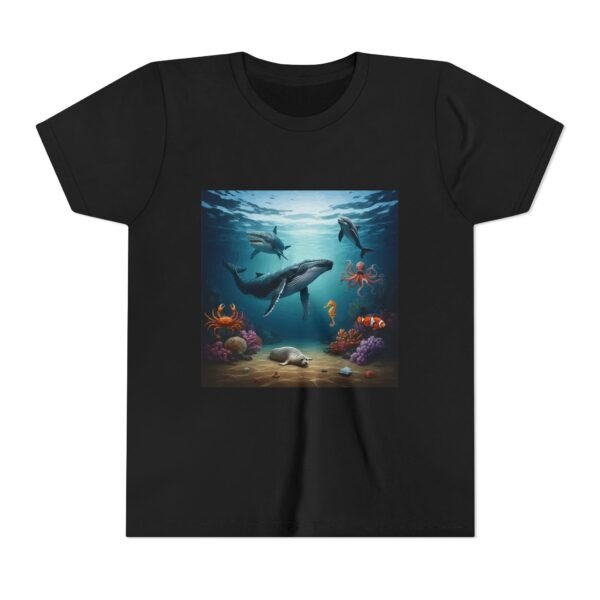 Youth Short Sleeve Tee with ZooMates! Open Ocean Animals Design
