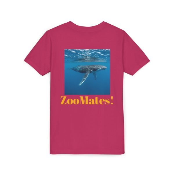 Youth Short Sleeve Tee with ZooMates! design and Huge Humpback Whale - Image 36
