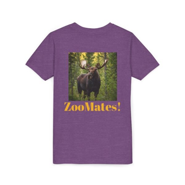 Youth Short Sleeve Tee with ZooMates! design and Massive Moose in Woods - Image 8