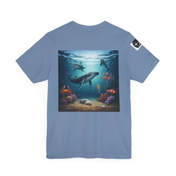 Adult Unisex Jersey Tee - Fun Animal Graphic Shirt for Nature Lovers with Open Ocean Animals. - Image 8