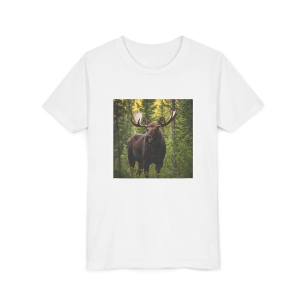 Youth Short Sleeve Tee with ZooMates! design and Massive Moose in Woods - Image 15