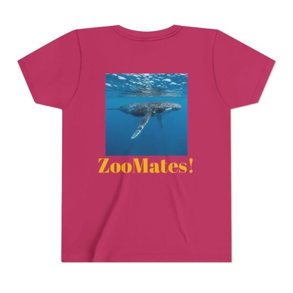Youth Short Sleeve Tee with ZooMates! design and Huge Humpback Whale - Image 34